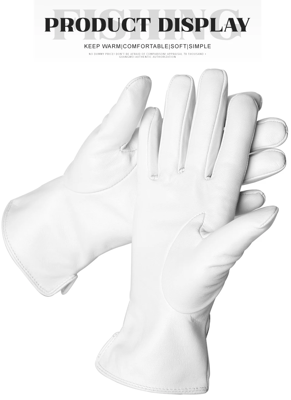 Women's Sheepskin Gloves Winter Warm Plus Velvet Short Thin Touch Screen Driving Color Women's Leather Gloves Good Quality -2226