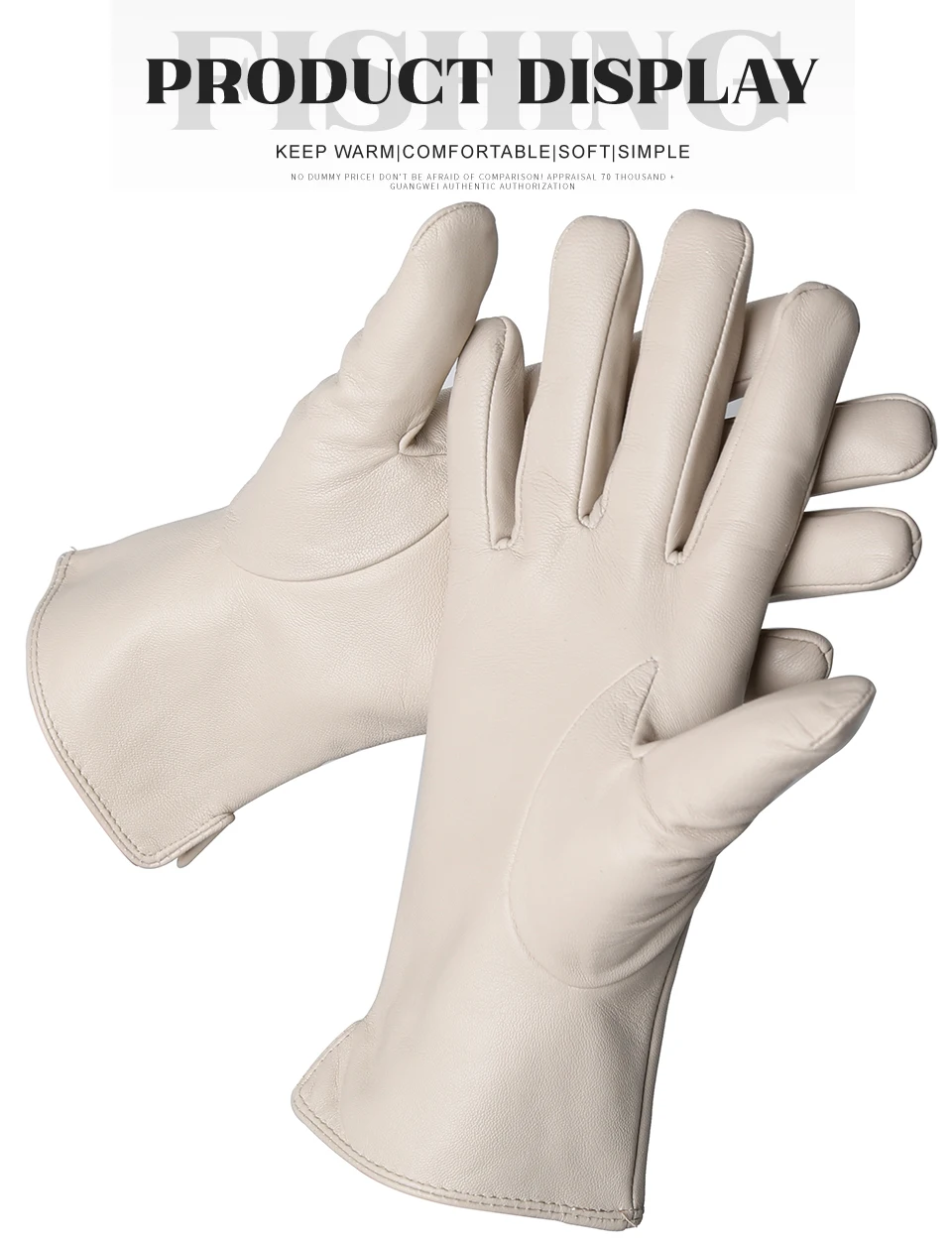 Women's Sheepskin Gloves Winter Warm Plus Velvet Short Thin Touch Screen Driving Color Women's Leather Gloves Good Quality -2226