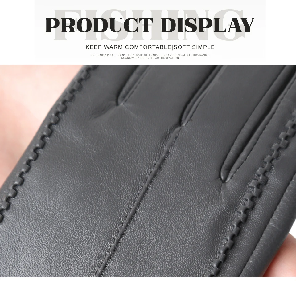 Women's Sheepskin Gloves Winter Warm Plus Velvet Short Thin Touch Screen Driving Color Women's Leather Gloves Good Quality -2226