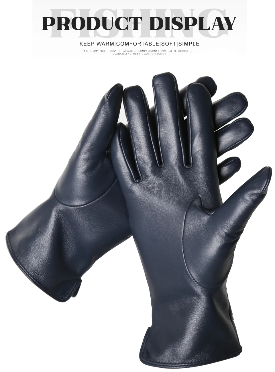 Women's Sheepskin Gloves Winter Warm Plus Velvet Short Thin Touch Screen Driving Color Women's Leather Gloves Good Quality -2226