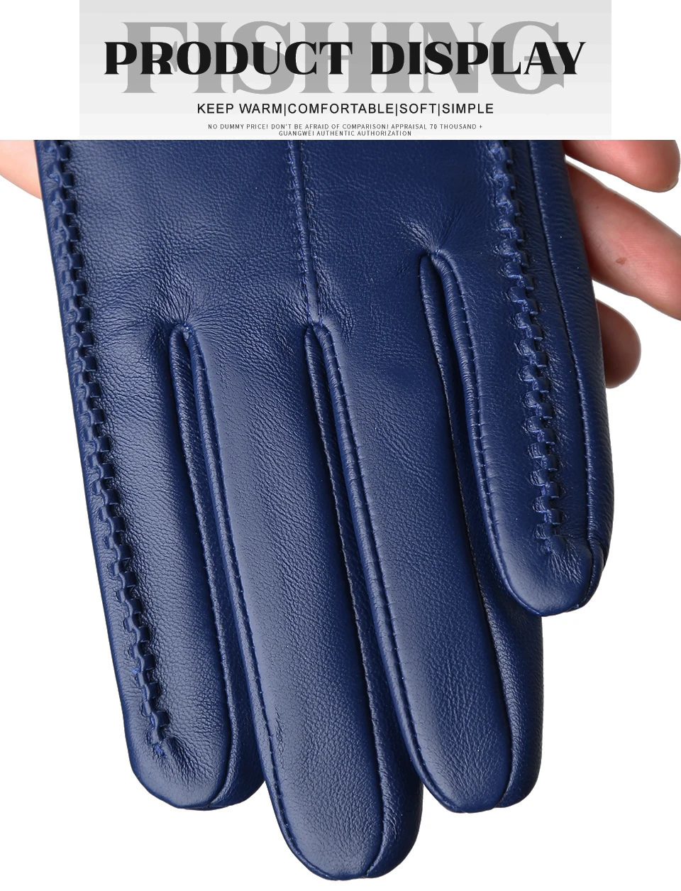 Women's Sheepskin Gloves Winter Warm Plus Velvet Short Thin Touch Screen Driving Color Women's Leather Gloves Good Quality -2226