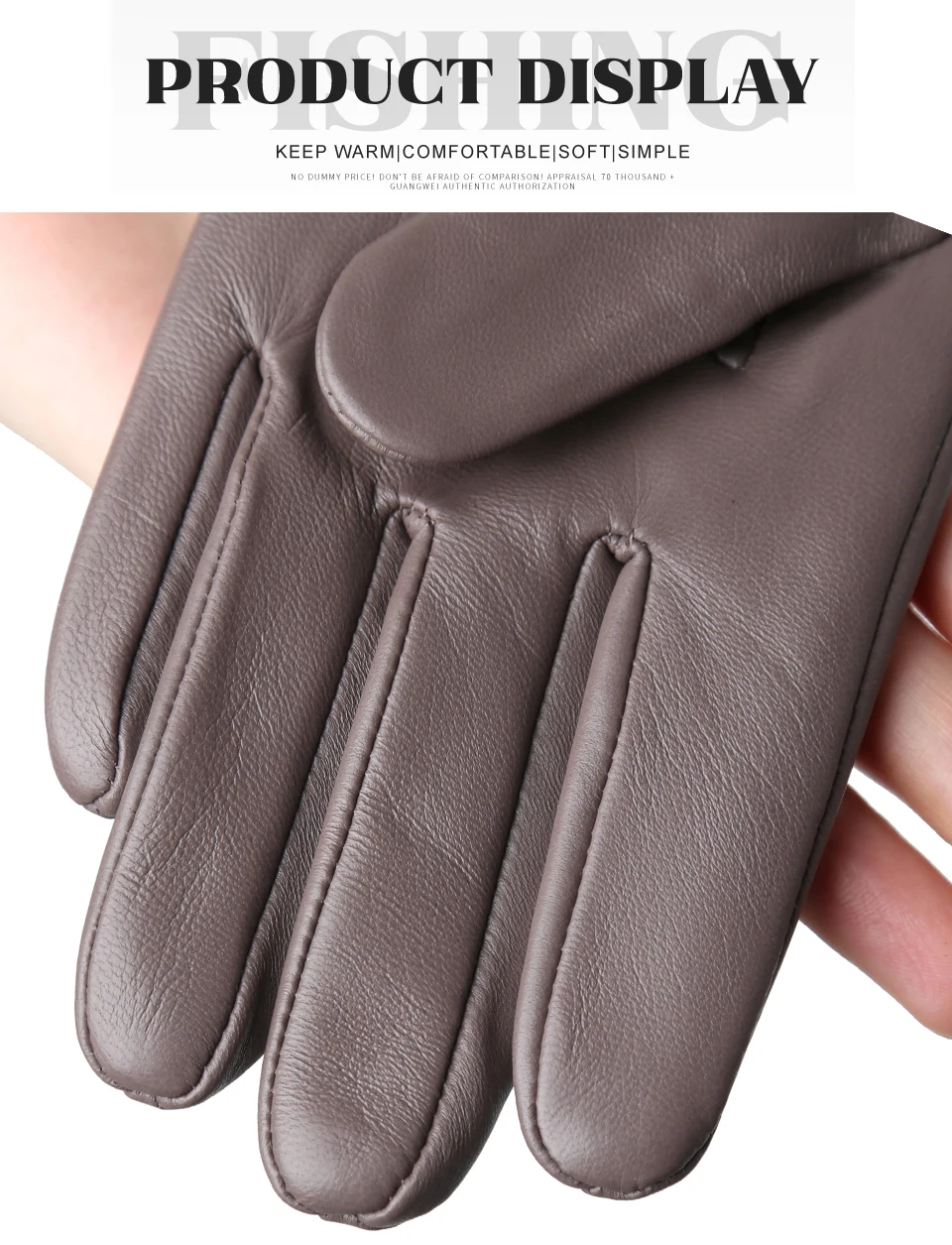 Women's Sheepskin Gloves Winter Warm Plus Velvet Short Thin Touch Screen Driving Color Women's Leather Gloves Good Quality -2226