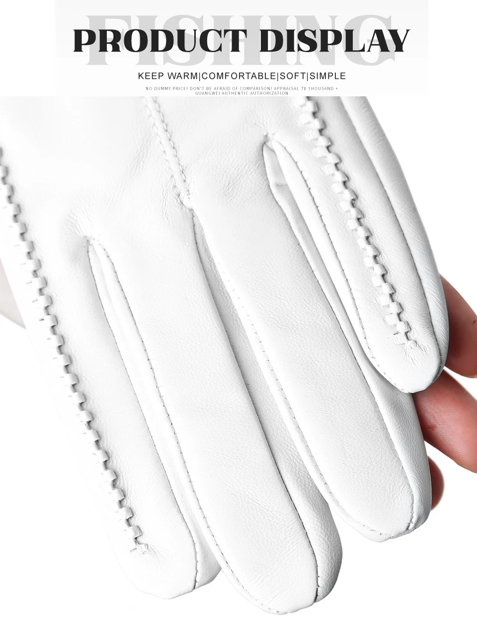 Women's Sheepskin Gloves Winter Warm Plus Velvet Short Thin Touch Screen Driving Color Women's Leather Gloves Good Quality -2226