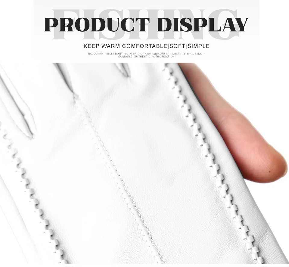 Women's Sheepskin Gloves Winter Warm Plus Velvet Short Thin Touch Screen Driving Color Women's Leather Gloves Good Quality -2226