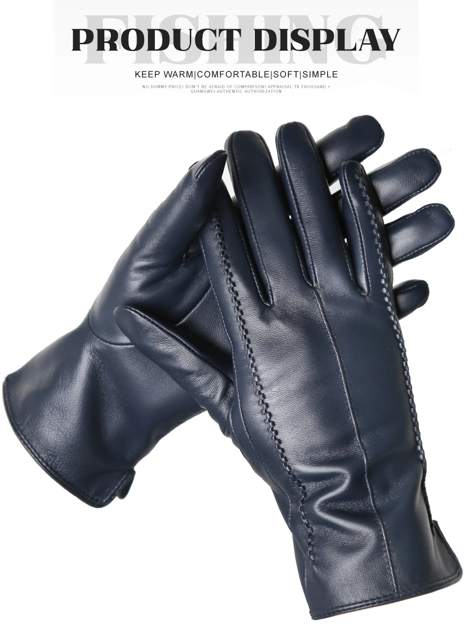 Women's Sheepskin Gloves Winter Warm Plus Velvet Short Thin Touch Screen Driving Color Women's Leather Gloves Good Quality -2226
