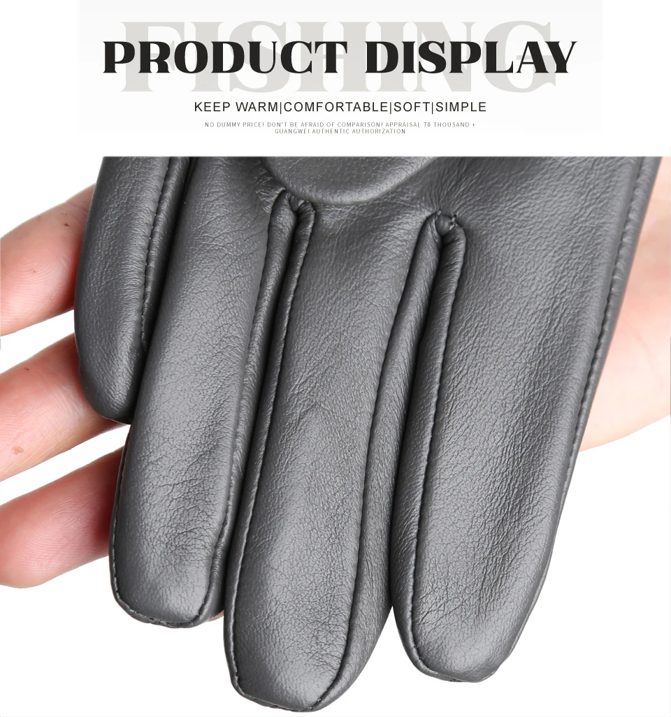 Women's Sheepskin Gloves Winter Warm Plus Velvet Short Thin Touch Screen Driving Color Women's Leather Gloves Good Quality -2226