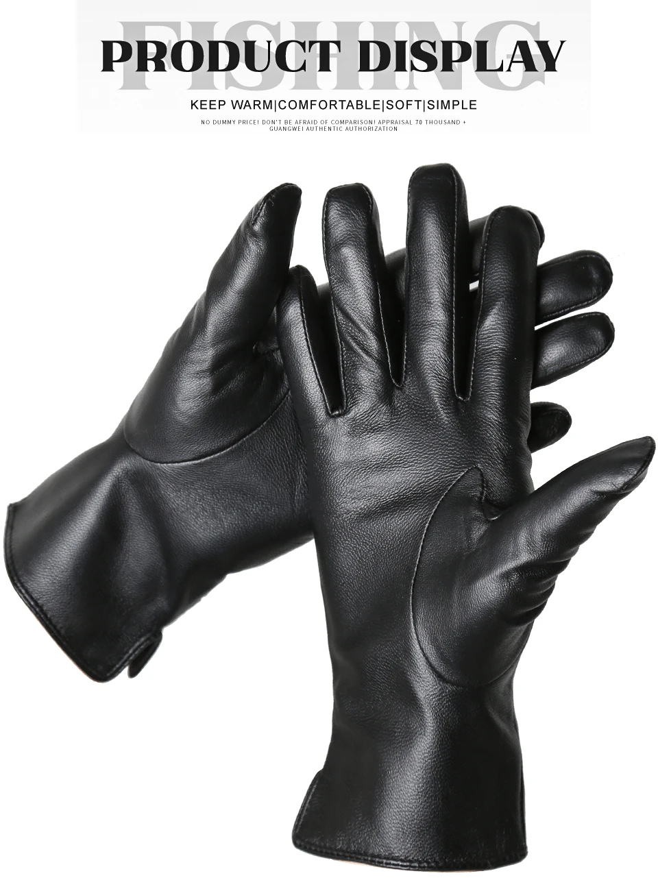 Women's Sheepskin Gloves Winter Warm Plus Velvet Short Thin Touch Screen Driving Color Women's Leather Gloves Good Quality -2226