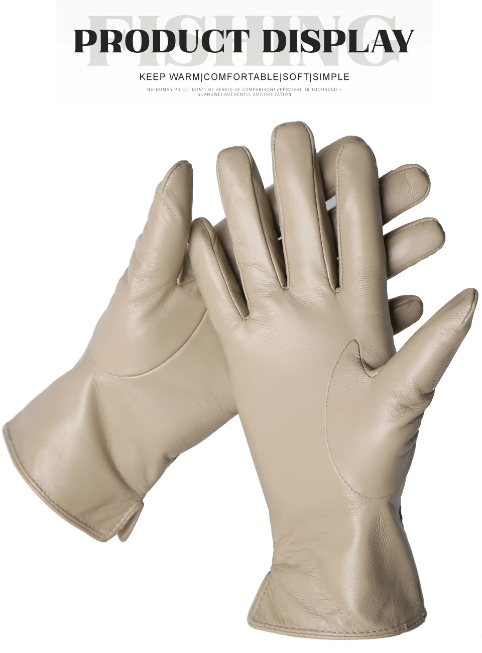Women's Sheepskin Gloves Winter Warm Plus Velvet Short Thin Touch Screen Driving Color Women's Leather Gloves Good Quality -2226