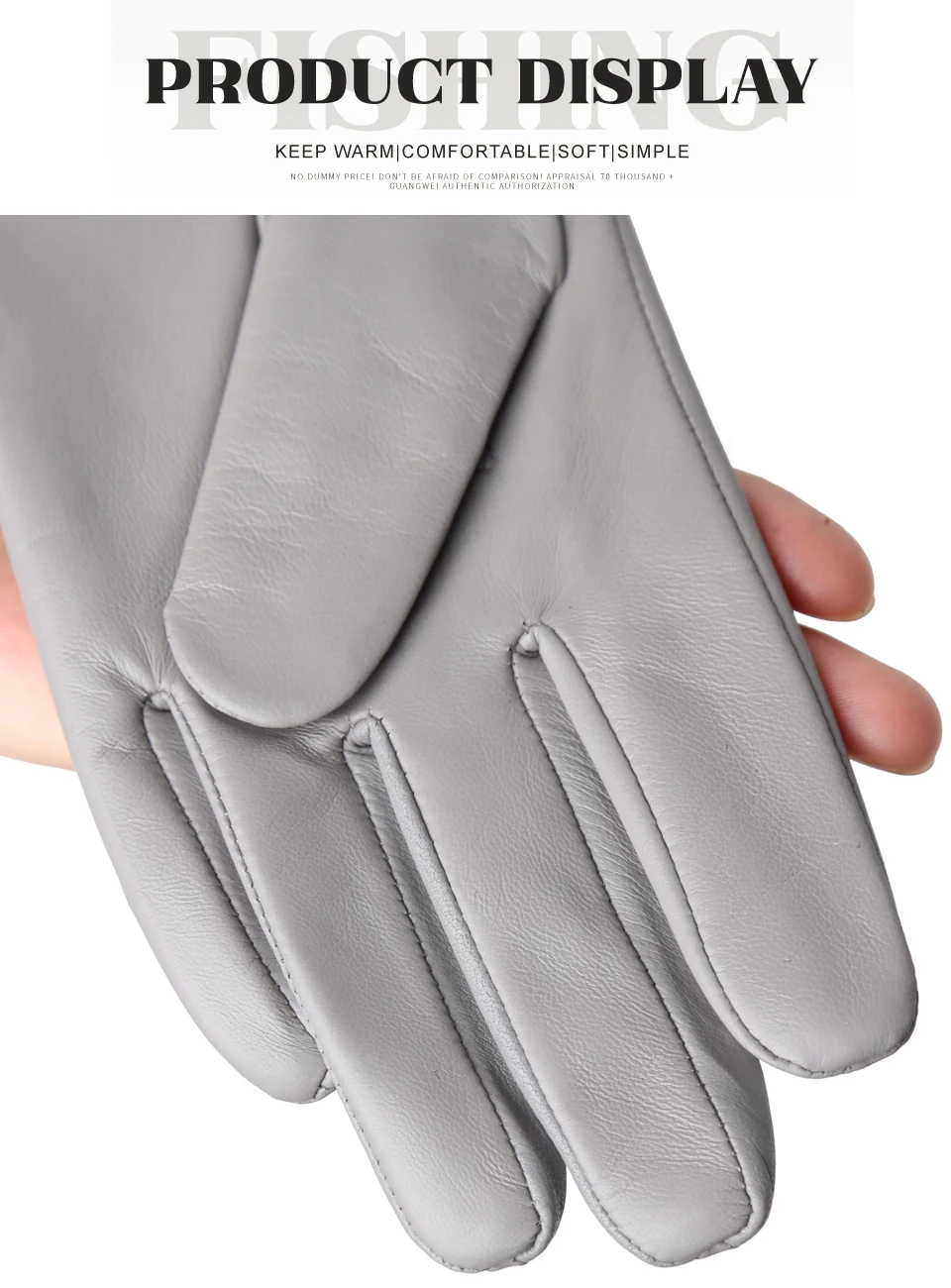 Women's Sheepskin Gloves Winter Warm Plus Velvet Short Thin Touch Screen Driving Color Women's Leather Gloves Good Quality -2226