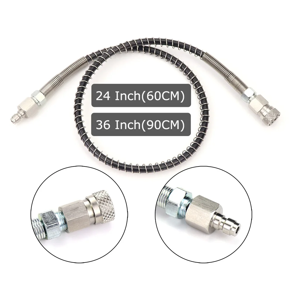 New 4500PSI AIR CO2 Remote Charging Fill Whip Hose Extension With 8MM Quick Disconnect