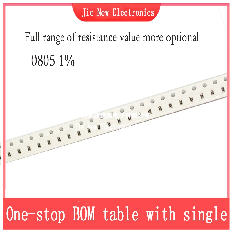 100PCS 0805 1% 0R-10M 1R 4.7R 8.2R 10R 100R 560R 1K 5K6 10K 47K 100K 220K 820K 1M 2M2 3M3 4M7 9.1M 1/8W