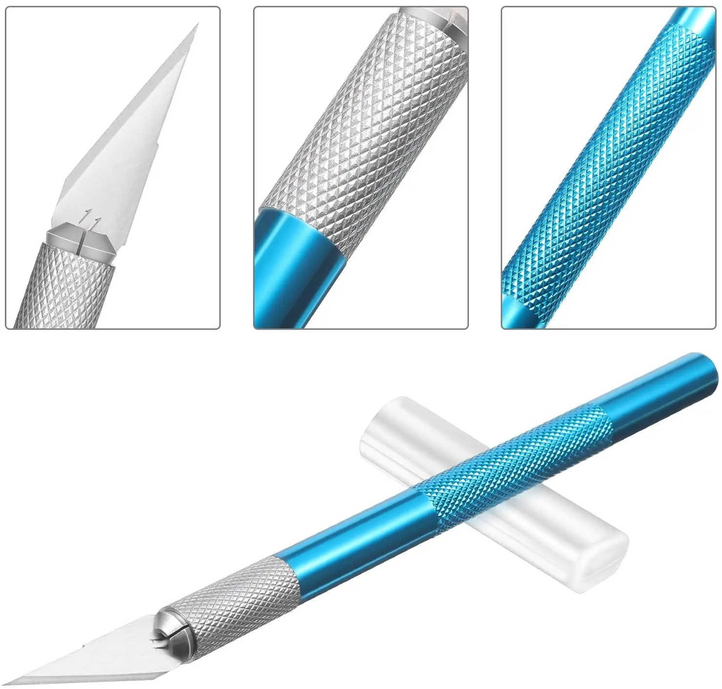 1Set Precision Carving Craft Knife Stainless Steel Hobby Knives for DIY Art Work Cutting Scrapbooking Stencil Models with5Blades