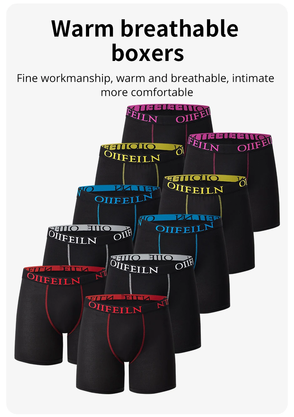 5/10 Pack Multi-size Teenagers To Adults Men's Boyshort Leisure Sports Joker Elastic Waist Long Men's Underwear Can Be Parent-ch