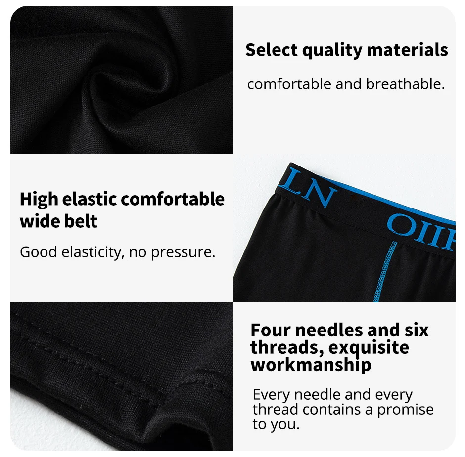 5/10 Pack Multi-size Teenagers To Adults Men's Boyshort Leisure Sports Joker Elastic Waist Long Men's Underwear Can Be Parent-ch