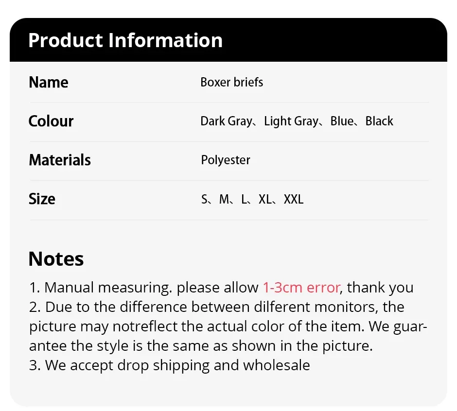 4-Pack Men's Soft Comfortable Fashionable Boxer Shorts Health Advanced Sports Casual Men's Briefs Underwear