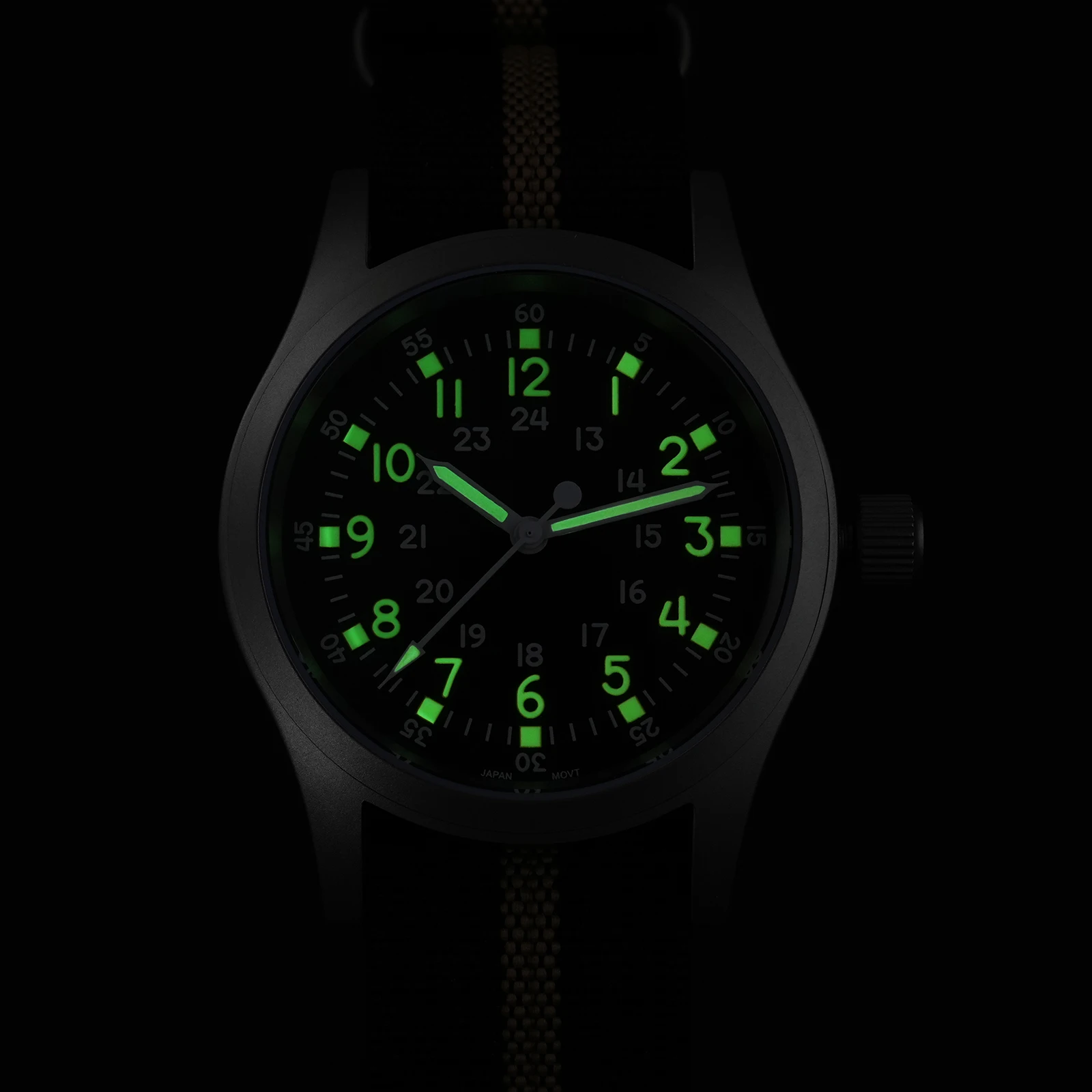 Militado ML05B Vintage Watch Miyota 2035 Movement Domed Sapphire Crystal With High Clear AR Coating Luminous 38mm Watches