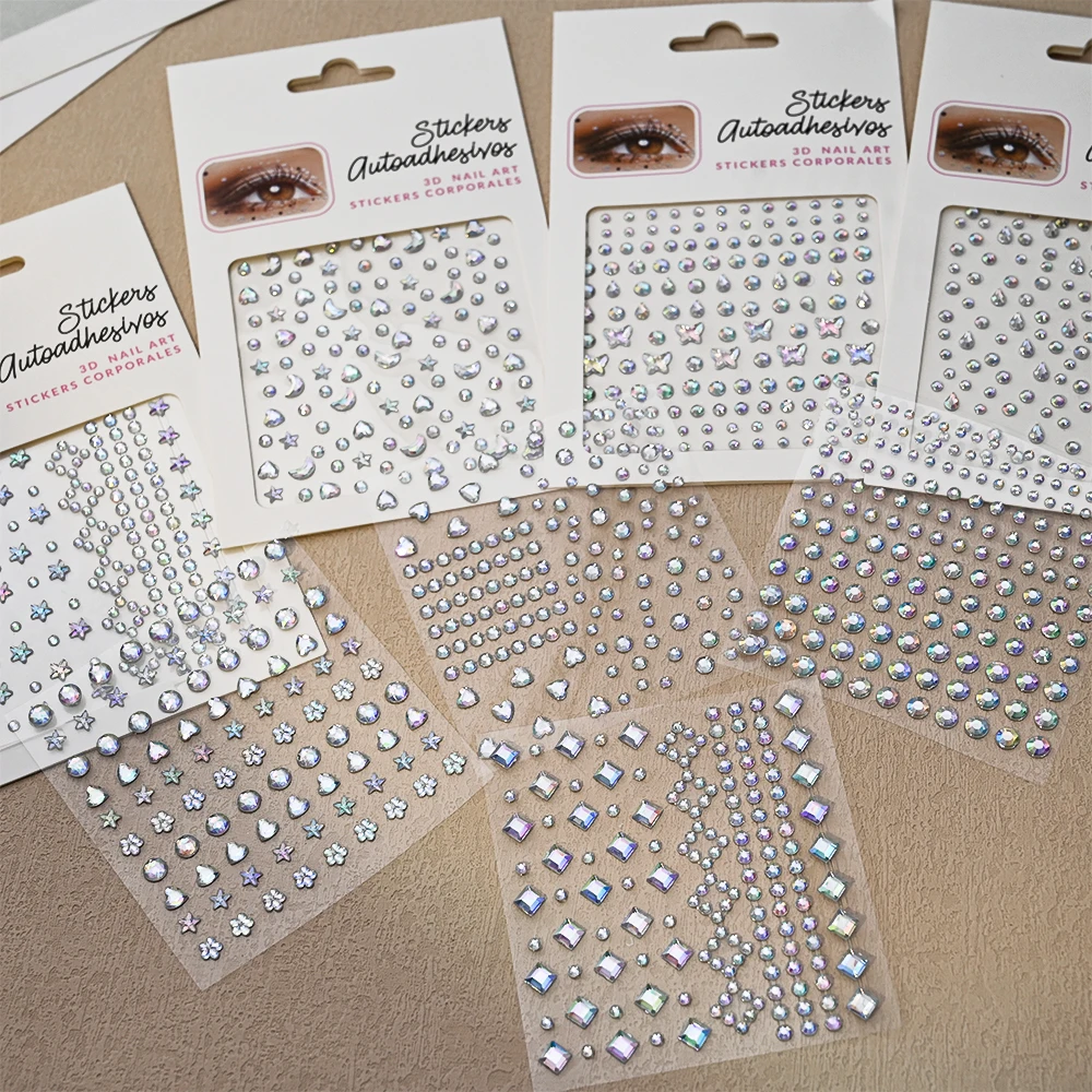 Stickers On The Face Rhinestone DIY Eyes Face Self Adhesive Temporary Tattoo For Makeup Party Festival Face Jewels Diamonds Gems