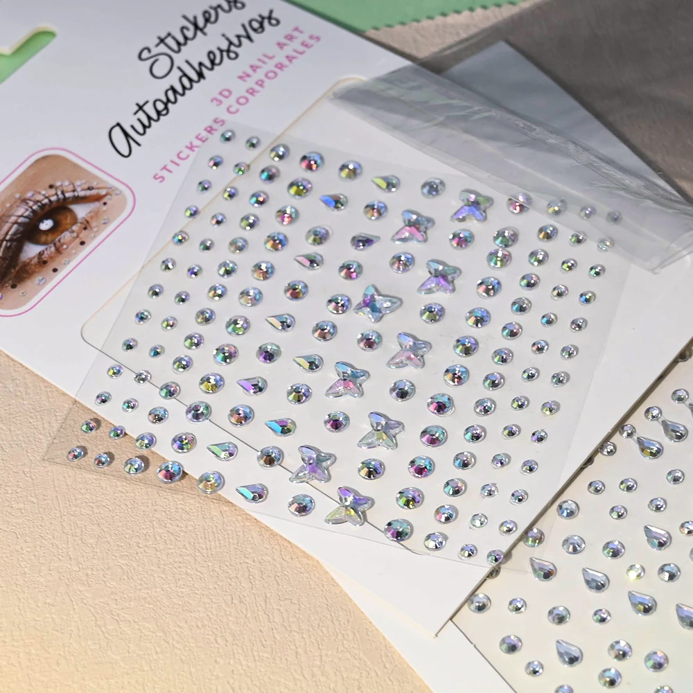 Stickers On The Face Rhinestone DIY Eyes Face Self Adhesive Temporary Tattoo For Makeup Party Festival Face Jewels Diamonds Gems