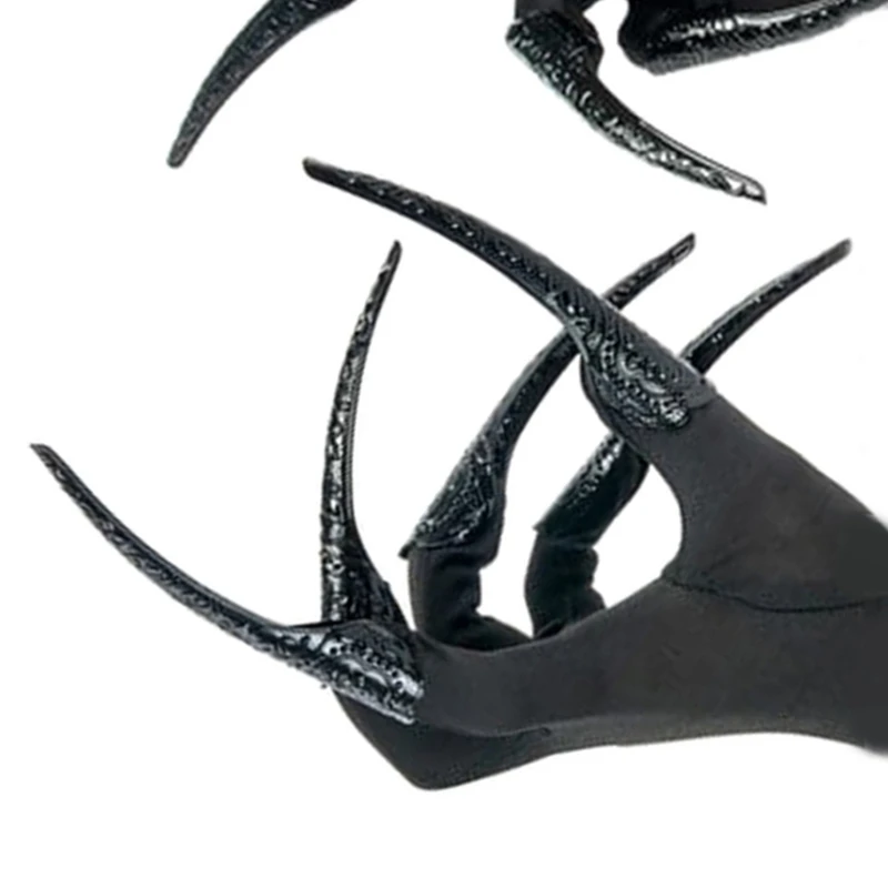 Scary Long Nails Gloves Cosplay Party Costume Accessories Halloween Party Gloves Roleplay Finger Nails Gloves F3MD