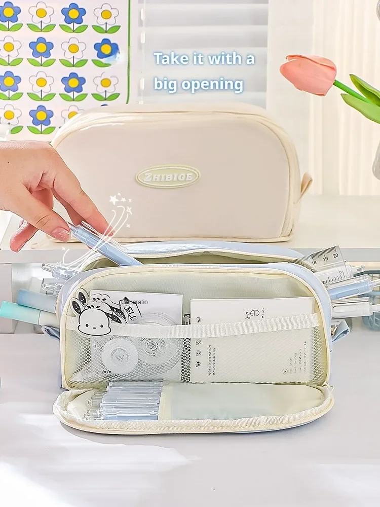 Stylish and Practical Pencil Bag with Large Capacity and Multiple Sections for Stationery Storage Pencil Case Back To School