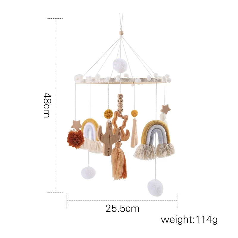 Let's Make Baby Rattle Toy 0-12 Months Wooden Mobile Newborn Music Box Bed Bell Hanging Toys Holder Bracket Infant Crib Toy Gift