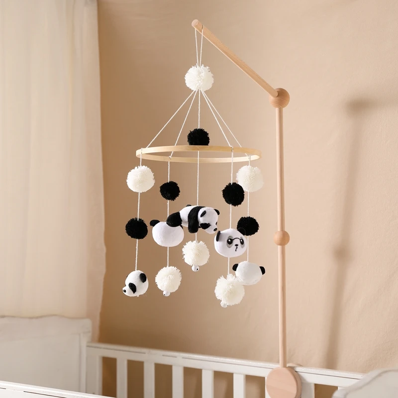 Let's Make Baby Rattle Toy 0-12 Months Wooden Mobile Newborn Music Box Bed Bell Hanging Toys Holder Bracket Infant Crib Toy Gift