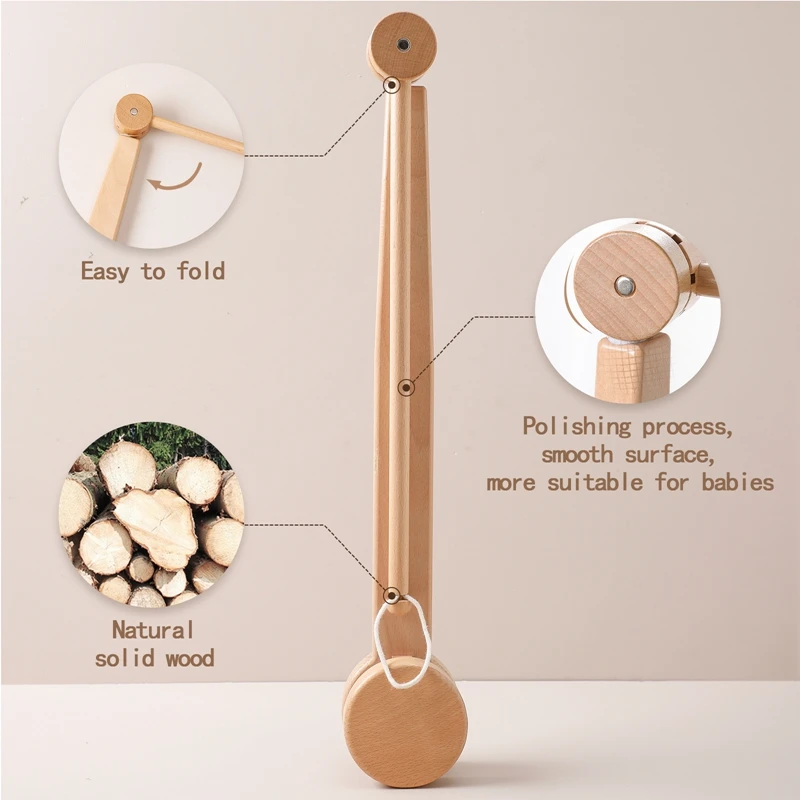 Let's Make Baby Rattle Toy 0-12 Months Wooden Mobile Newborn Music Box Bed Bell Hanging Toys Holder Bracket Infant Crib Toy Gift