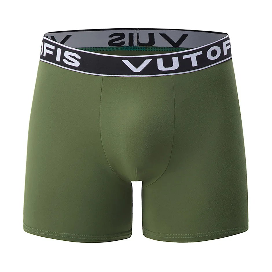 4/7 Piece Set Of Four Season Men's Solid Color Long Casual Underwear Fashionable Sports Base Shorts Plus Size Flat Corner Pants
