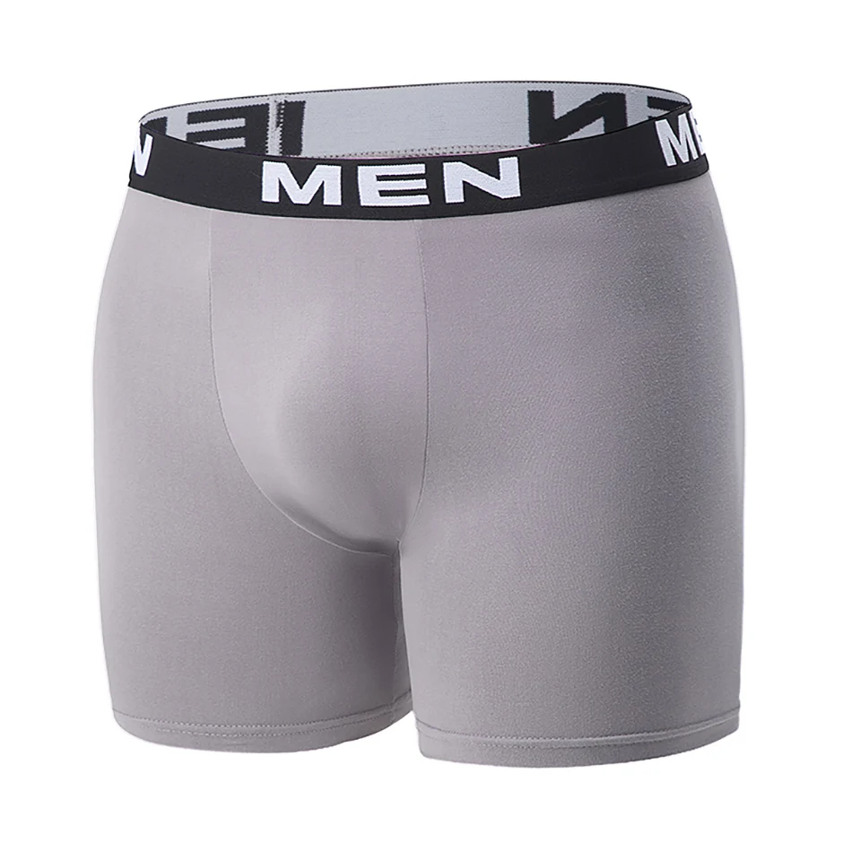 4/7 Piece Set Of Four Season Men's Solid Color Long Casual Underwear Fashionable Sports Base Shorts Plus Size Flat Corner Pants