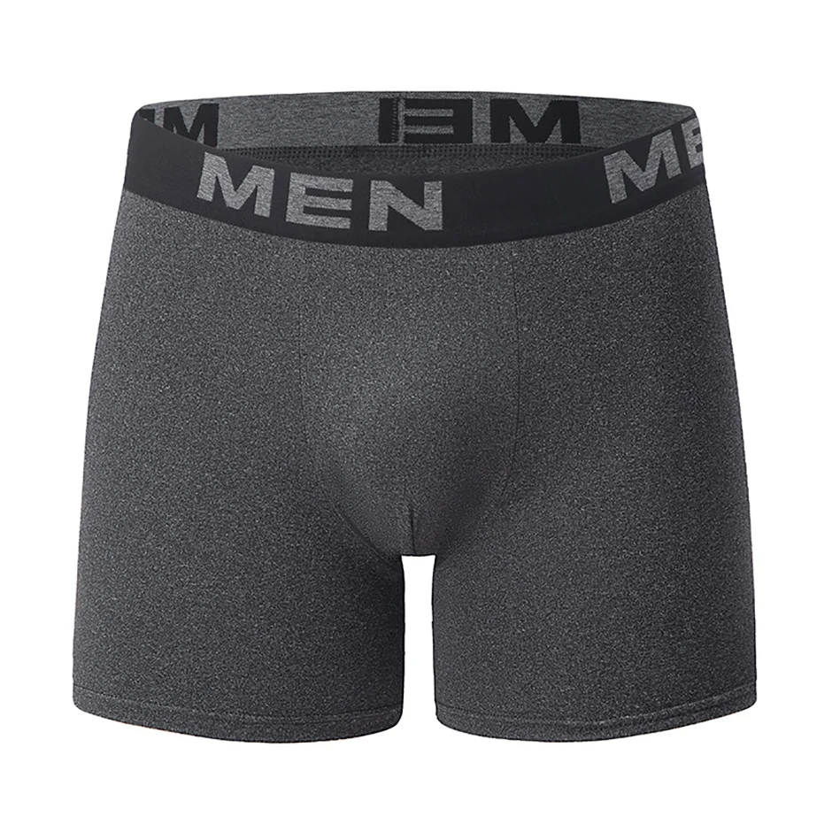 4/7 Piece Set Of Four Season Men's Solid Color Long Casual Underwear Fashionable Sports Base Shorts Plus Size Flat Corner Pants
