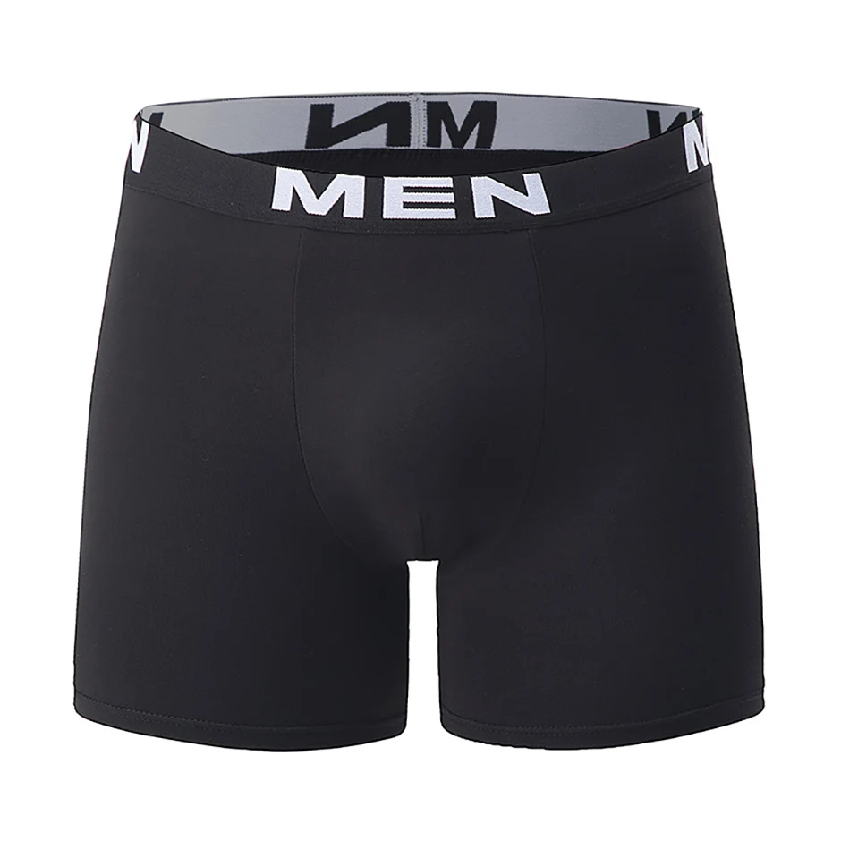 4/7 Piece Set Of Four Season Men's Solid Color Long Casual Underwear Fashionable Sports Base Shorts Plus Size Flat Corner Pants