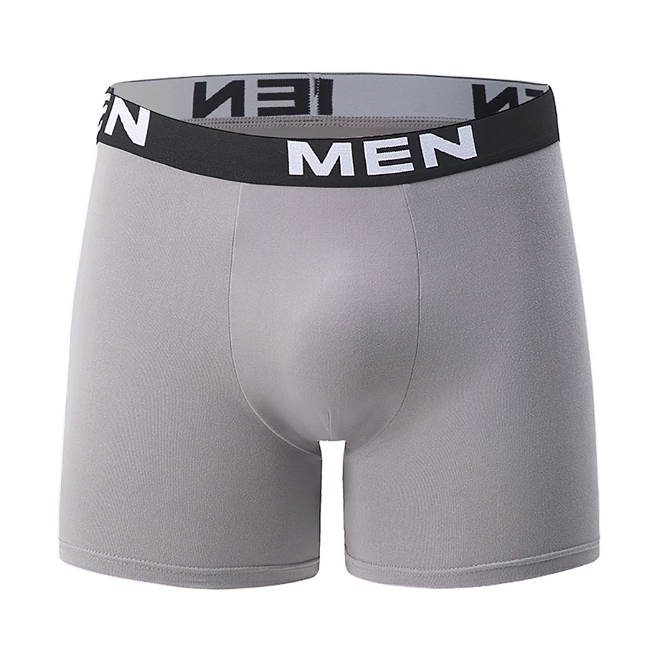 4/7 Piece Set Of Four Season Men's Solid Color Long Casual Underwear Fashionable Sports Base Shorts Plus Size Flat Corner Pants