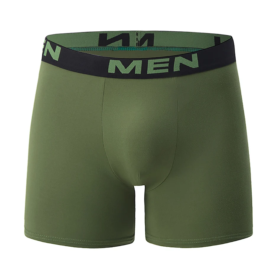 4/7 Piece Set Of Four Season Men's Solid Color Long Casual Underwear Fashionable Sports Base Shorts Plus Size Flat Corner Pants