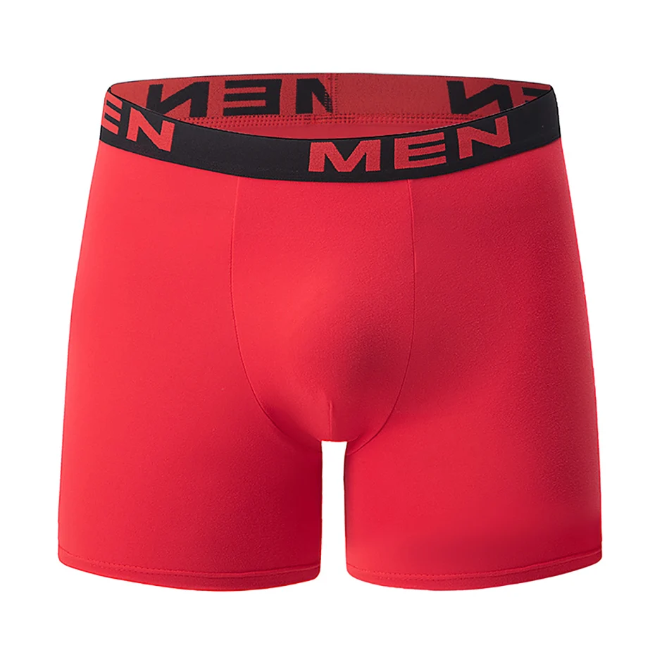 4/7 Piece Set Of Four Season Men's Solid Color Long Casual Underwear Fashionable Sports Base Shorts Plus Size Flat Corner Pants