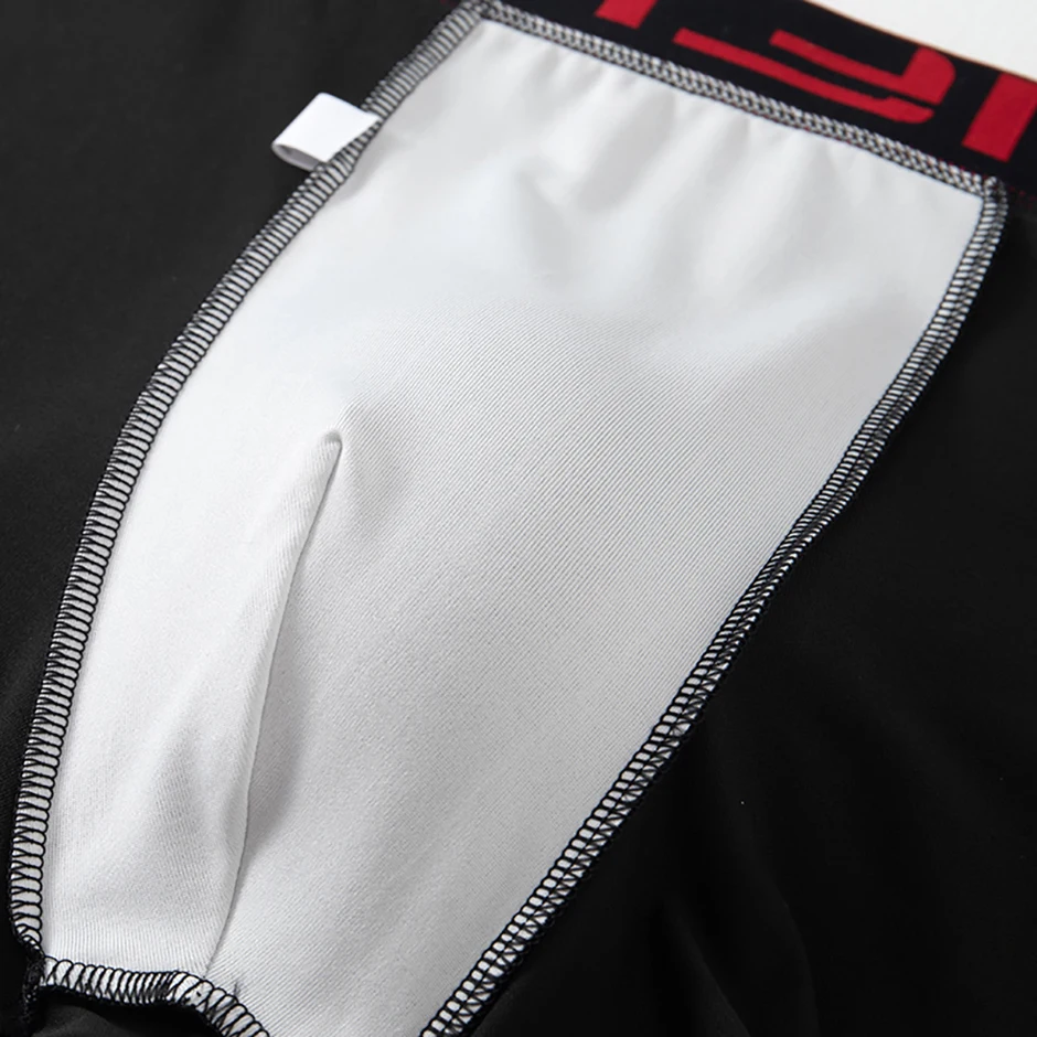4/7 Piece Set Of Four Season Men's Solid Color Long Casual Underwear Fashionable Sports Base Shorts Plus Size Flat Corner Pants