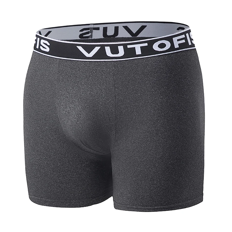 4/7 Piece Set Of Four Season Men's Solid Color Long Casual Underwear Fashionable Sports Base Shorts Plus Size Flat Corner Pants