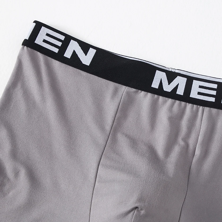 4/7 Piece Set Of Four Season Men's Solid Color Long Casual Underwear Fashionable Sports Base Shorts Plus Size Flat Corner Pants