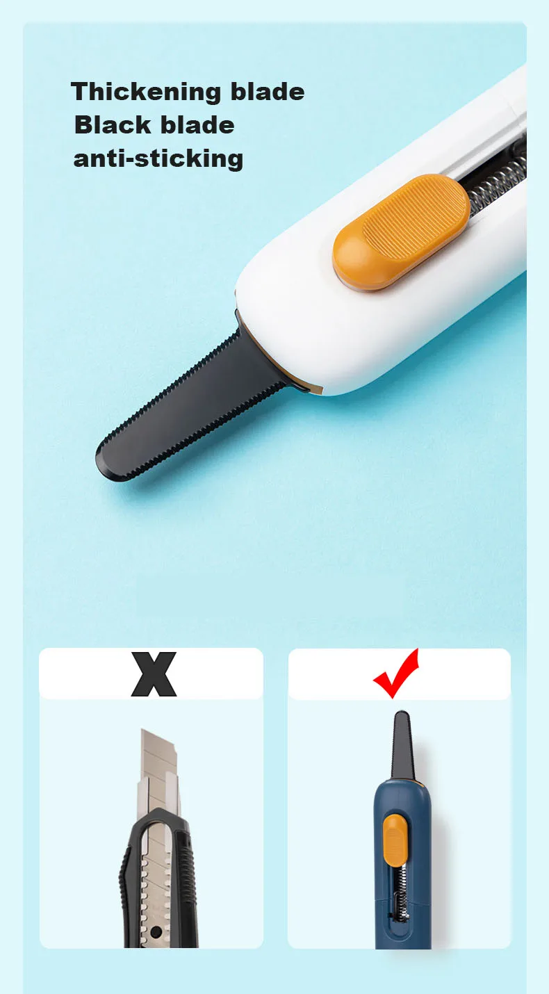 Deli Utility Knife Multipurpose Pocket Knife нож Paper Box Cutter Letter Opener Anti-sticking Retractable Blade for Home Office