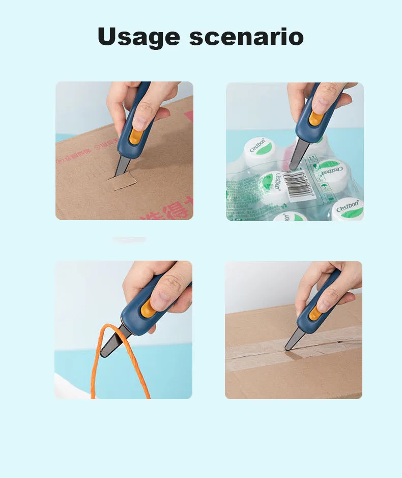 Deli Utility Knife Multipurpose Pocket Knife нож Paper Box Cutter Letter Opener Anti-sticking Retractable Blade for Home Office