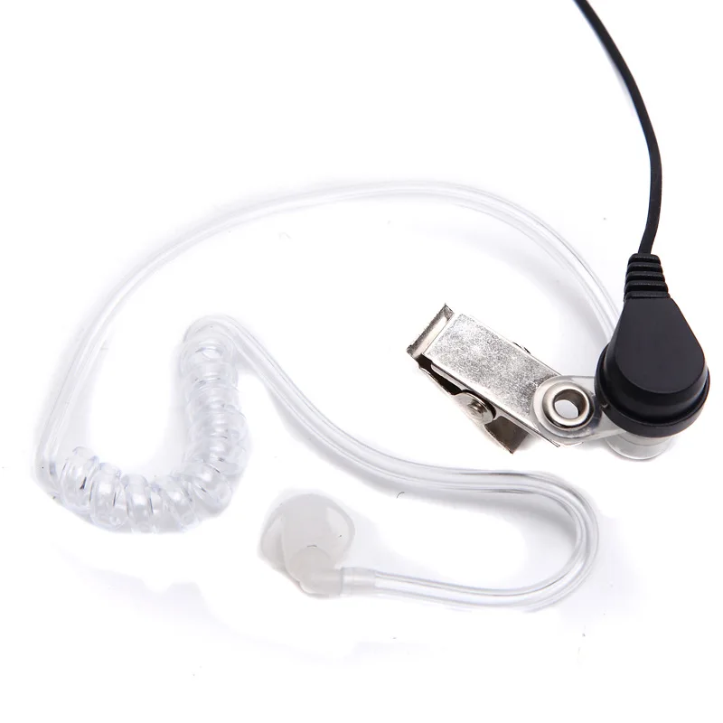 2‑Pin PTT Air Acoustic Tube Earpiece Headset Mic For Baofeng UV‑5R UV‑82 BF‑888S, Two‑Way Walkie‑Talkie Radio Replacement Access