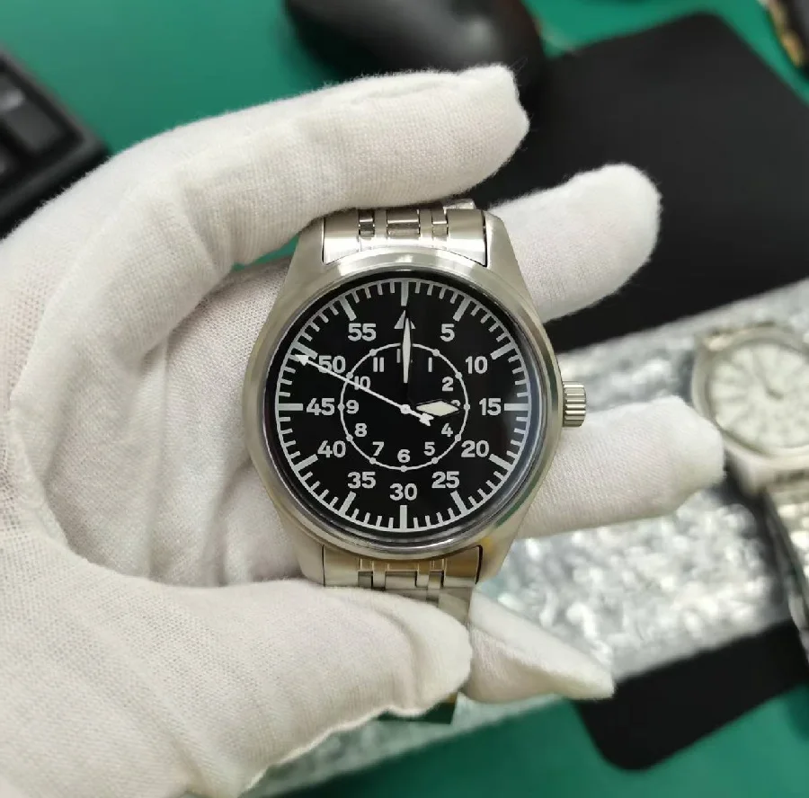 DD40mm Vh31 Beat Quartz Men Watches Sapphire Crystal Waterproof 5Bar 316L Stainless Steel vintage Pilot Men Watch