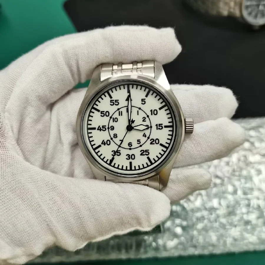 DD40mm Vh31 Beat Quartz Men Watches Sapphire Crystal Waterproof 5Bar 316L Stainless Steel vintage Pilot Men Watch