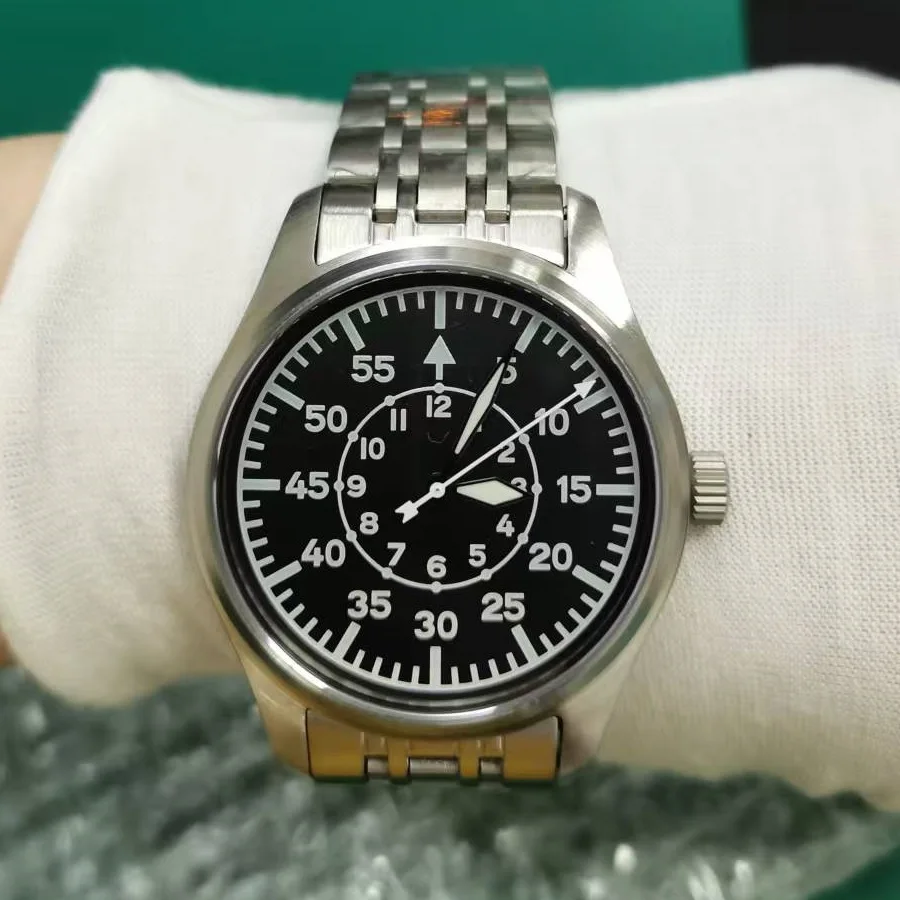 DD40mm Vh31 Beat Quartz Men Watches Sapphire Crystal Waterproof 5Bar 316L Stainless Steel vintage Pilot Men Watch