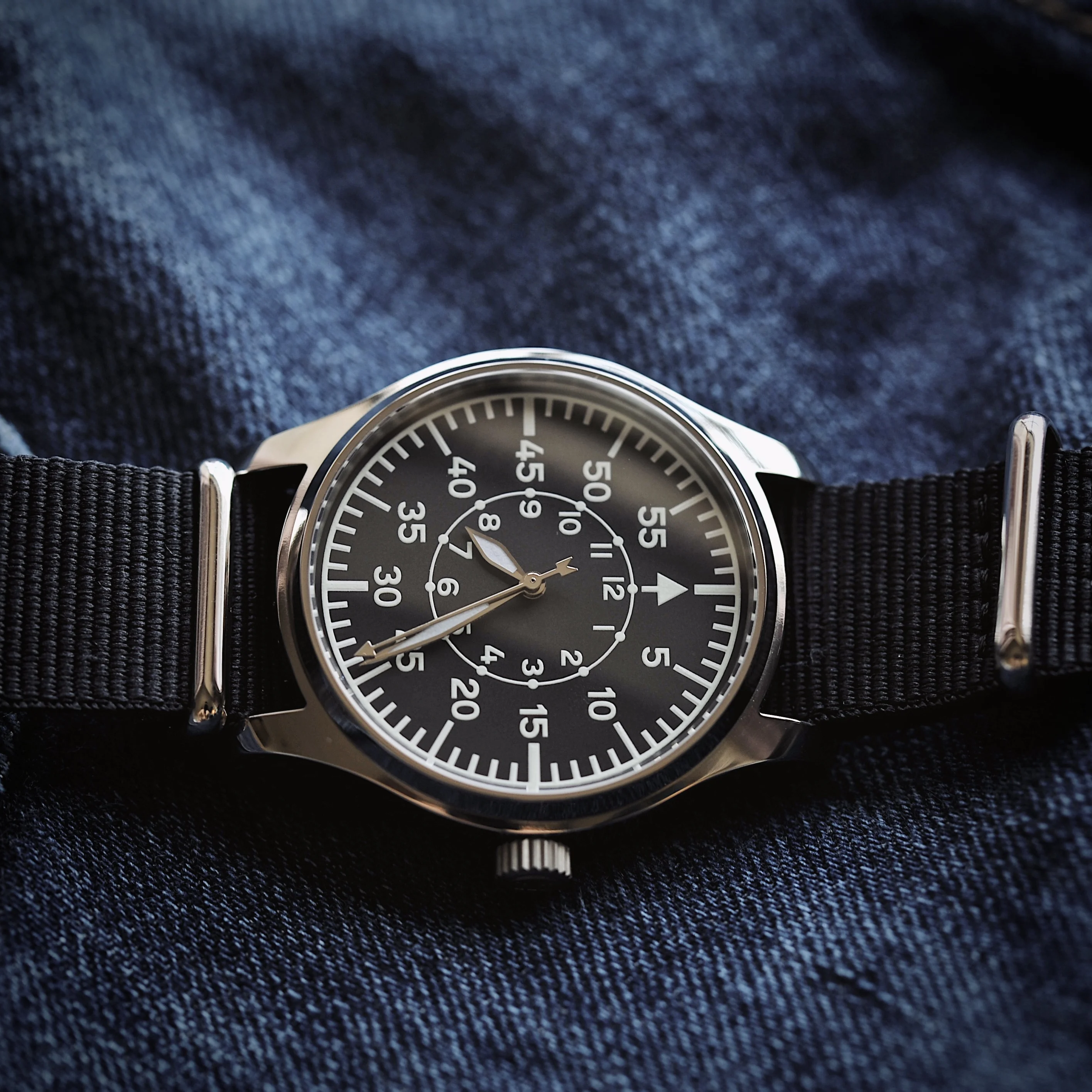 DD40mm Vh31 Beat Quartz Men Watches Sapphire Crystal Waterproof 5Bar 316L Stainless Steel vintage Pilot Men Watch