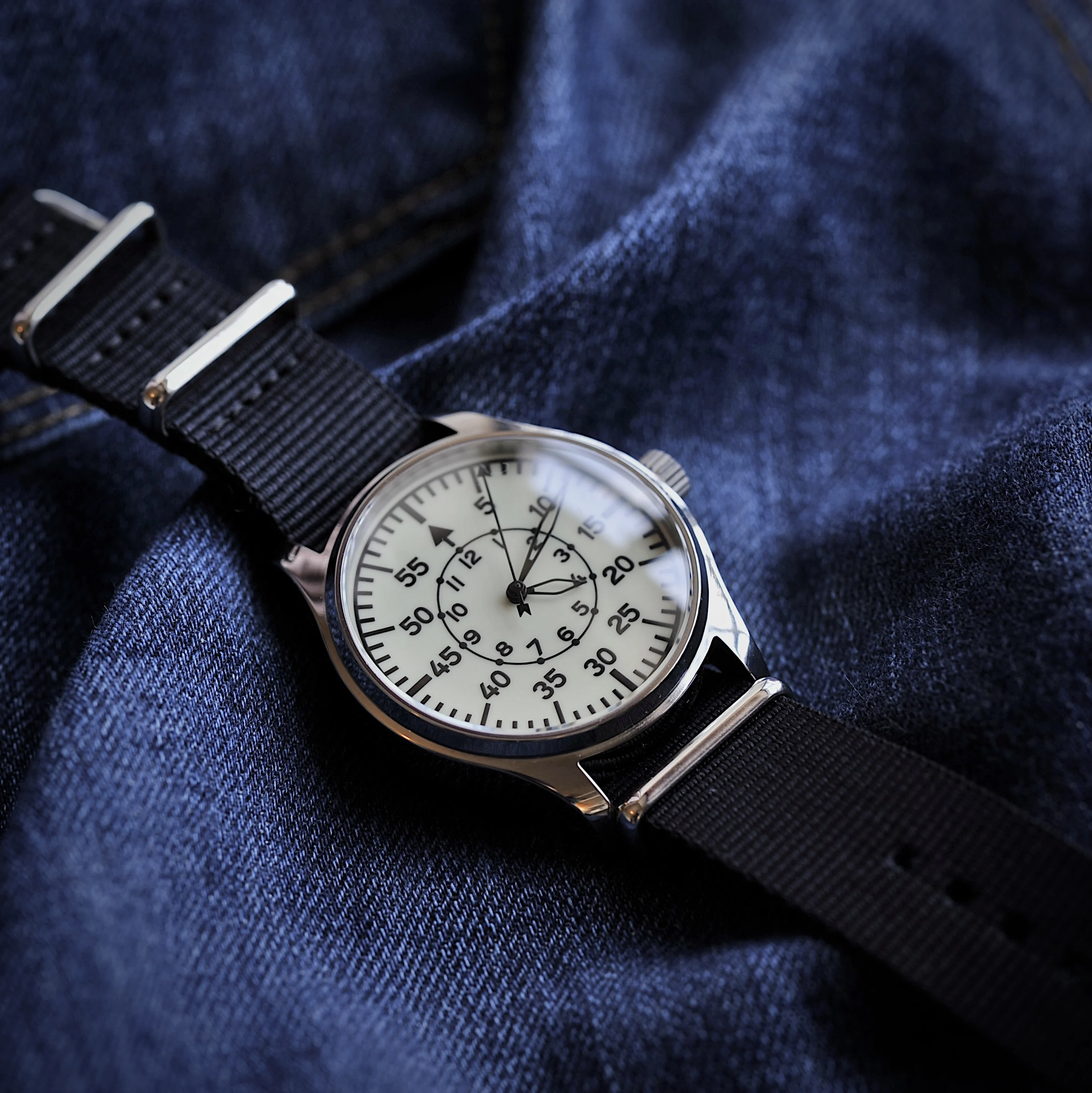 DD40mm Vh31 Beat Quartz Men Watches Sapphire Crystal Waterproof 5Bar 316L Stainless Steel vintage Pilot Men Watch