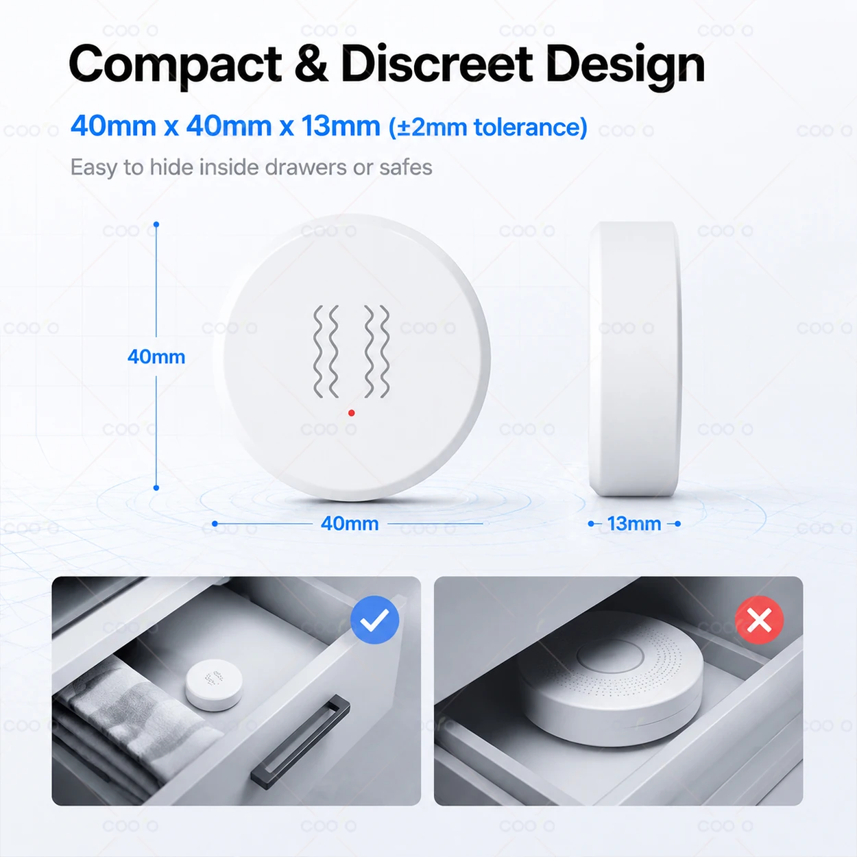 Smart Zigbee Vibration Sensor Door Window Drawer Safe Detection Real-Time Drop Motion Shock Alarm for Work With Zigbee2MQTT