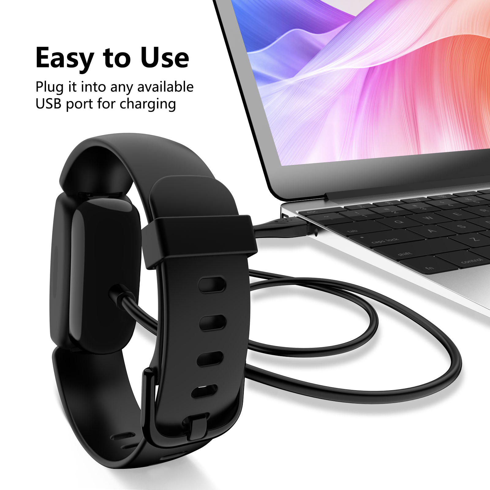 100cm USB Charger For Fitbit Inspire/Inspire 2/Inspire 3 Charging Cable Cord Clip Dock For Fitbit Inspire HR/ACE 2/ACE 3 Charger