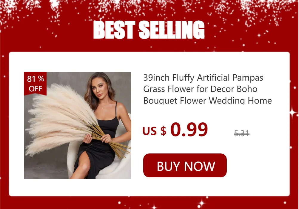 10/30Pcs Fluffy Pampas Grass Artificial Flowers Decoration for Wedding Boho Bouquet Party Home Vase Decor Fake Plant Reed Flower