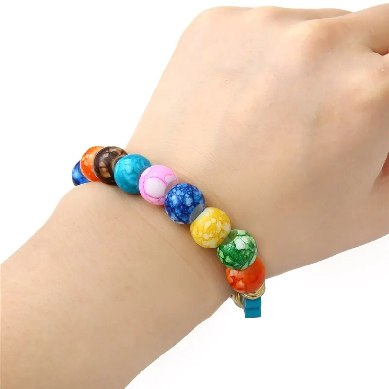 100 Pieces Of Crystal Flower Circular Acrylic Bead Diy Bracelet Necklace Earrings Bracelet Accessories Materials