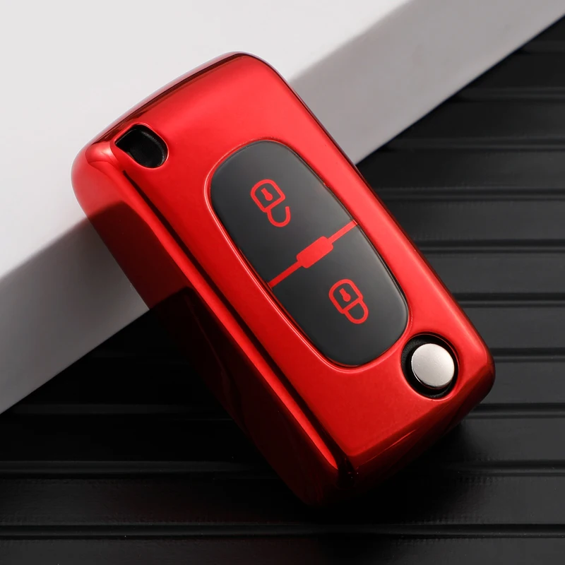 For Peugeot 107 207 307 308 407 607 206 4007 3008 5008 For Citroen C2 C3 C4 C5 C6 C8 2/3 Buttons TPU Car Remote Key Case Cover